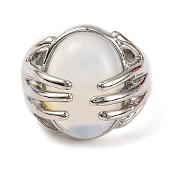 Bague ovale en opalite&nbsp;G-Q184-06D-P