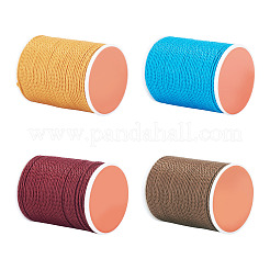 4 rollo de cordón de poliéster encerado redondo de 4 colores&nbsp;YC-TA0001-28