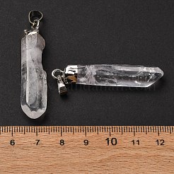 Natürliche Quarzkristall spitze Anhänger&nbsp;G-M006-M03