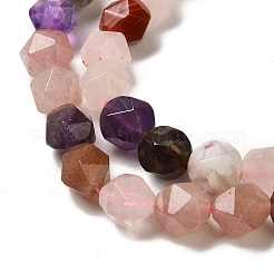 Natürliche Rosenquarz/Sodalith/Lapislazuli/Amethyst/Erdbeerquarz Perlenstränge&nbsp;G-K382-A01-02