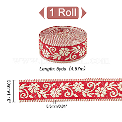 Polyesterband mit Blumenmuster im ethnischen Stil&nbsp;OCOR-WH0047-48