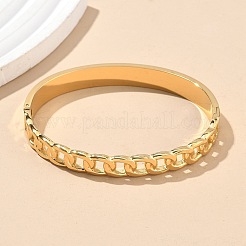 304 Edelstahl-Armreifen mit Scharnier für Damen&nbsp;AJEW-P127-25G
