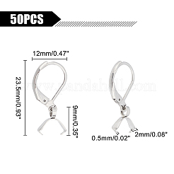 50 Stück Ohrringbeschläge aus Edelstahl 304&nbsp;STAS-UN0041-89