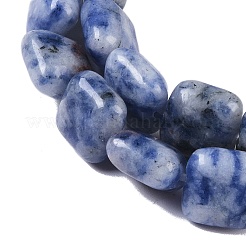 Fili di perle di diaspro macchia blu naturale&nbsp;G-M435-A03-01