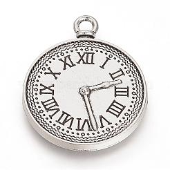Vintage tibetischen Stil Legierung Uhr Anhänger Cabochon Fassungen&nbsp;TIBEP-O006-20AS