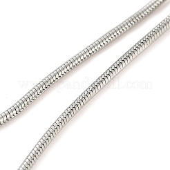 Pulseras de cadena de serpiente ajustables con cuentas de acero inoxidable 304 que no se deslustran para mujer&nbsp;BJEW-M307-01E-P
