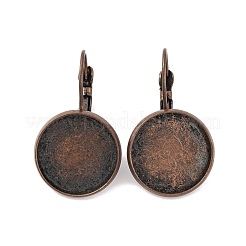 Ottone risultati leverback orecchino&nbsp;KK-C1244-16mm-R-NR