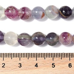 Natürliche lila Fluorit Perlen Stränge&nbsp;G-G184-A01-01