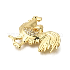 Porte micro ouvrent pendentifs zircone cubique en laiton de placage&nbsp;ZIRC-F142-31G-02