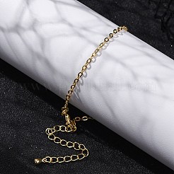 Pulseras de cadena de cable de latón chapado en rack ajustables para mujeres&nbsp;BJEW-G735-17G