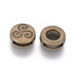 Tibetischen Stil Slide-on Charms&nbsp;TIBE-Q001-AB-FF