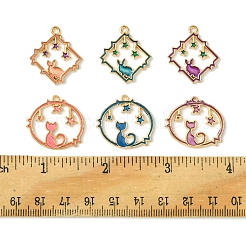 24 pz 6 stili in lega di ciondoli in smalto&nbsp;FIND-FS0002-67