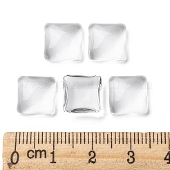 Cabuchones cuadrados de cristal claros transparentes&nbsp;GGLA-A001-10mm