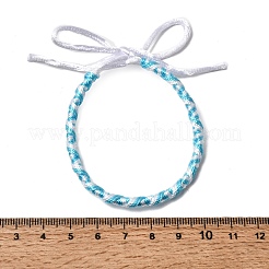 Bracelets d'amitié ajustables en cordon de polyester tressé&nbsp;FB-CBA27E8-02A