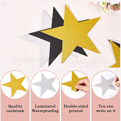 80 Stück Papier-Glitzerstern-Wanddekoration&nbsp;AJEW-SP0001-13