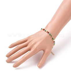 Braccialetti di fascino in vetro rondelle&nbsp;BJEW-JB05703