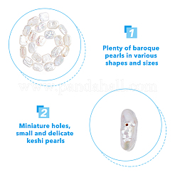 1 hebra de perlas keshi naturales barrocas&nbsp;PEAR-FI0001-08