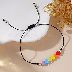 Armband mit Regenbogenherz aus Edelsteinen&nbsp;YA9246-1