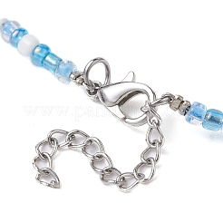 Collier de perles synthétiques turquoise étoile de mer&nbsp;NJEW-JN04482-01