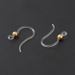 Crochets de boucle d'oreille en résine transparente&nbsp;RESI-G050-01G