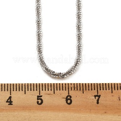 Collares de cadenas de plata esterlina y latón para mujer&nbsp;NJEW-D302-25P