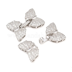 Messing Micro Pave klare Zirkonia Falte über Verschlüsse&nbsp;KK-C075-44P