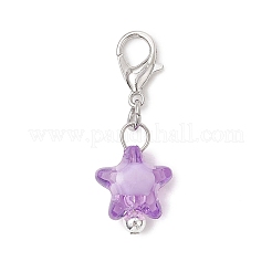 Pendentifs décoratifs en hématite synthétique non magnétique en acrylique transparent et électrolytique&nbsp;HJEW-JM03601