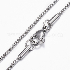 Colliers à chaîne en acier inoxydable 304 anti-ternissement&nbsp;LS-NJEW-E087-02P