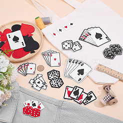 23 Stück Stoffstickerei-Applikationen mit Spielkartenmotiv&nbsp;PATC-WR0001-33