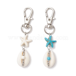 2 ciondolo decorativo in conchiglia di ciprea naturale&nbsp;HJEW-JM03315