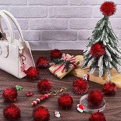 32 palla di pompon in pelliccia sintetica con paillettes morbide&nbsp;DIY-SC0033-96C