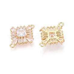 Ciondoli connettore in ottone con pavé di zirconi cubici trasparenti&nbsp;KK-N284-11G