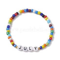 12 pièces 12 styles de perles de rocaille en verre ensembles de bracelets extensibles&nbsp;BJEW-MZ00097