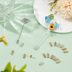 60 pieza de accesorios de broche de latón de 3 colores&nbsp;KK-NB0003-79