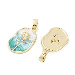 Pendentifs en laiton zircon cubique transparent&nbsp;KK-L235-05B-G