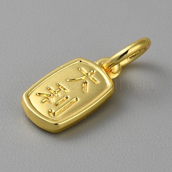 Legierungsanhänger mit chinesischen Schriftzeichen&nbsp;FIND-WH0159-63G-24