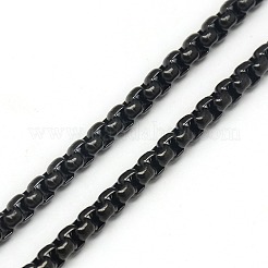 Collares de cadena de caja de acero inoxidable 201 para hombres de moda&nbsp;NJEW-L043B-46B