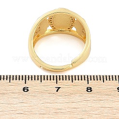 Messing-Fingerringe mit Mikropflaster und klarem Zirkonia für Damen&nbsp;RJEW-Z081-01G