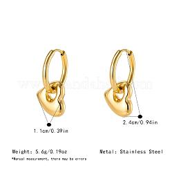 Boucles d'oreilles pendantes créoles en acier inoxydable 304 pour femmes&nbsp;AF5026-3