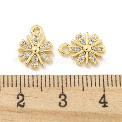 Messing micro pave klar zirkonia charme&nbsp;KK-Z044-16G