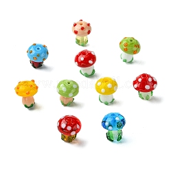 10pcs 10 Farben handgemachte Bunte Malerei-Perlen&nbsp;LAMP-CJ0002-81