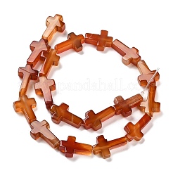 Brins de perles d'agate rouge naturelle (teintes et chauffées)&nbsp;G-I337-A02-02