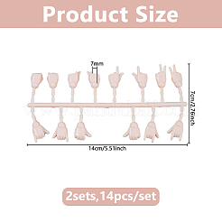 2 modèle de paume en plastique&nbsp;DIY-DC0004-35A