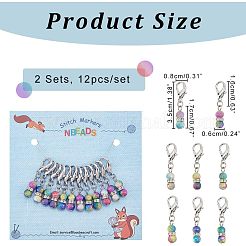 12 pz decorazioni pendenti con perline acriliche&nbsp;HJEW-PH01527