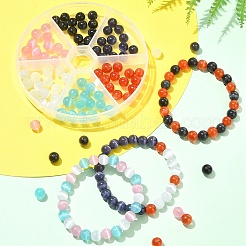 90 Stück 6 Farben Katzenaugen-Perlen-Sets&nbsp;CE-YW0001-01