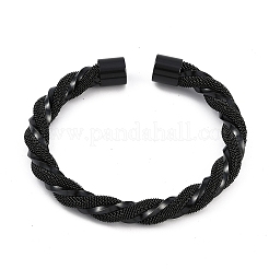 Bracelets manchettes en acier inoxydable 304 avec placage ionique (IP) pour femmes&nbsp;STAS-M023-18B