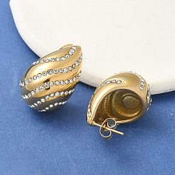 Tropfenförmige Ohrstecker aus Edelstahl 304&nbsp;EJEW-B108-07G