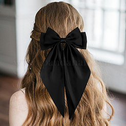 Barrettes à cheveux en tissu avec gros nœud papillon&nbsp;AJEW-CP0008-41A-02