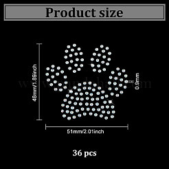 Hotfix-Strass aus Glas mit Pfotenabdruck&nbsp;DIY-WH0453-71B-01