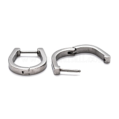 Orecchini a cerchio huggie in acciaio inossidabile 304 anti-ossidazione&nbsp;STAS-J033-14B-P